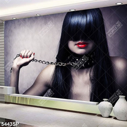 Tranh nghệ thuật cô gái môi đỏ SP5443