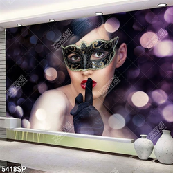 Tranh người đẹp đeo mặt nạ