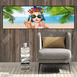 Tranh cô gái trẻ chu môi dễ thương