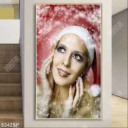 Tranh SP5342 gương mặt cô gái trẻ