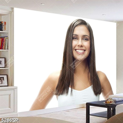 Tranh cô gái trẻ cười rạng rỡ treo spa mã số 5286