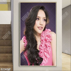 Tranh gương mặt đẹp treo trang trí tường spa