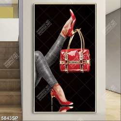 Tranh túi xách đỏ