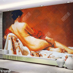 Tranh SP5799 vẽ cô gái khỏa thân nghê thuật