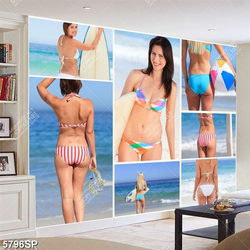 Tranh ghép người đẹp bikini