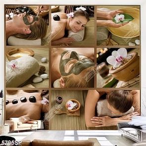 Tranh bộ ghép chăm sóc da treo tường spa