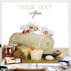 Tranh cành hoa lan và ngọn nến treo spa