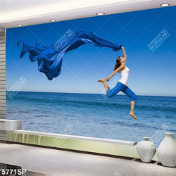 Tranh nghệ thuật cô gái nhảy cùng tấm khăn