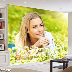 Tranh SP5766 cô gái tóc vàng xinh đẹp