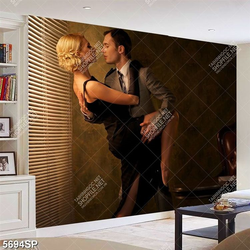 Tranh cặp đôi ôm nhau tình tứ SP5694