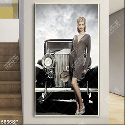 Tranh cô gái xinh đẹp tóc vàng SP5666