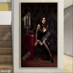 Tranh SP5665 người mẫu nội y