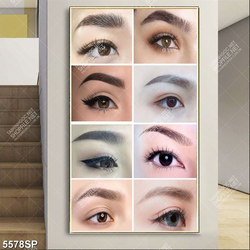 Tranh phun xăm lông mày đẹp in file gốc