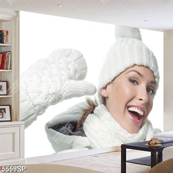 Tranh cô gái cười rạng rỡ SP5559