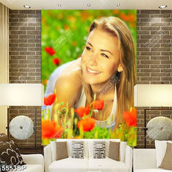 Tranh cô gái cười rạng rỡ SP5553