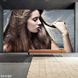 Tranh người đẹp bung xõa mái tóc SP5542