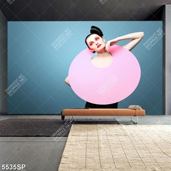 Tranh nghệ thuật cô gái đeo vòng tròn cổ mã số SP5535