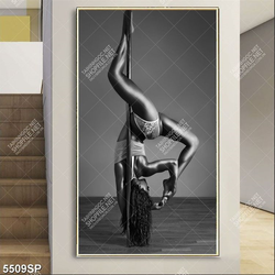 Tranh nghệ thuật người đẹp múa cột