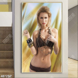 Tranh người mẫu bikini nghệ thuật treo