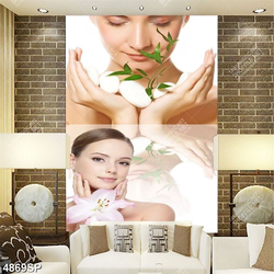 Tranh ghép gương gặp đẹp in canvas