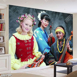 Tranh các cô gái treo cầm đàn vĩ cầm