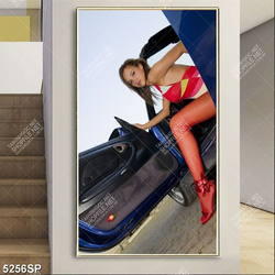 Tranh gương mặt đẹp treo trang trí tường spa