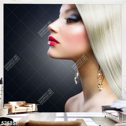 Tranh gương mặt đẹp treo trang trí tường spa