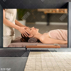 Tranh gương mặt đẹp treo trang trí tường spa