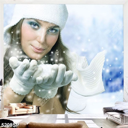 Tranh gương mặt đẹp treo trang trí tường spa