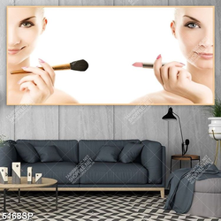 Tranh gương mặt đẹp treo trang trí tường spa