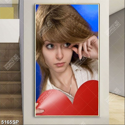 Tranh gương mặt đẹp treo trang trí tường spa