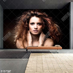 Tranh gương mặt đẹp treo trang trí tường spa