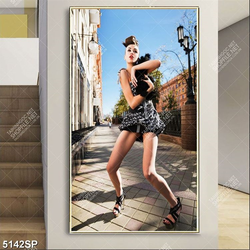 Tranh gương mặt đẹp treo trang trí tường spa