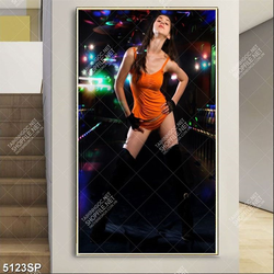 Tranh gương mặt đẹp treo trang trí tường spa