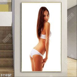 Tranh gương mặt đẹp treo trang trí tường spa