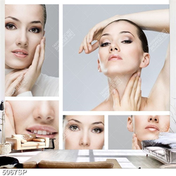 Tranh gương mặt đẹp treo trang trí tường spa