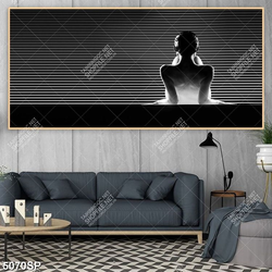 Tranh gương mặt đẹp treo trang trí tường spa