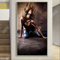 Tranh gương mặt đẹp treo trang trí tường spa