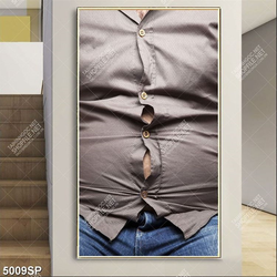 Tranh người đàn ông với chiếc bụng bự