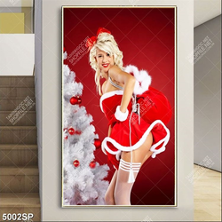 Tranh người mẫu noel gợi cảm