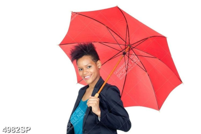 Tranh cô gái che ô đỏ