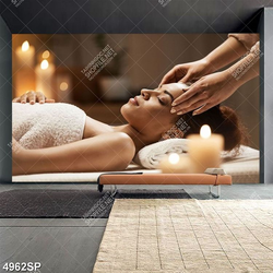 Tranh treo spa 4962 cô gái nằm massage