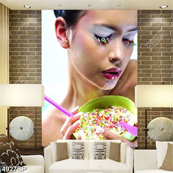 Tranh người mẫu make up nghệ thuật treo spa