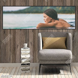 Tranh người đẹp khoe vai trần gợi cảm