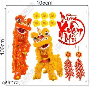 Decal cặp lân mừng xuân mới Decal cặp lân mừng xuân mới