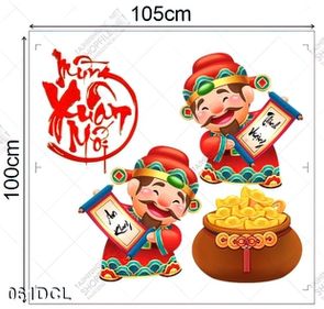 Decal ông thần tài mừng xuân mới Decal ông thần tài mừng xuân mới