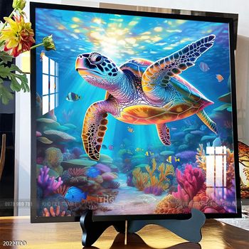 Tranh treo tường cá heo đại dương