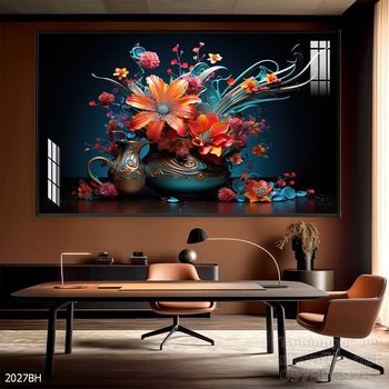 Tranh bình hoa đẹp decor trang trí tường