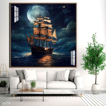 Tranh thuận buồm xuôi gió treo tường