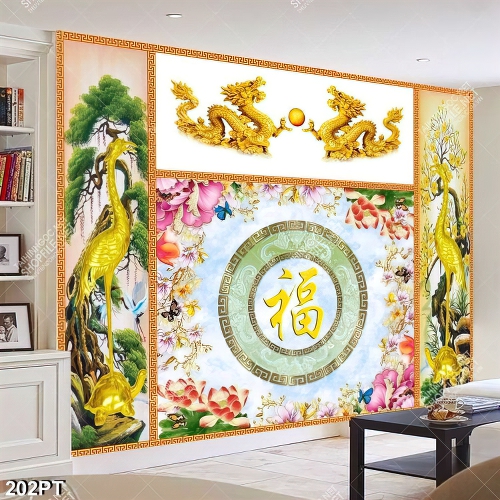 Tranh gắn tường trang trí phòng thờ in uv